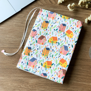 布艺书衣A5手帐本书皮a6笔记本保护套HOBO封皮余白布套可调节定制