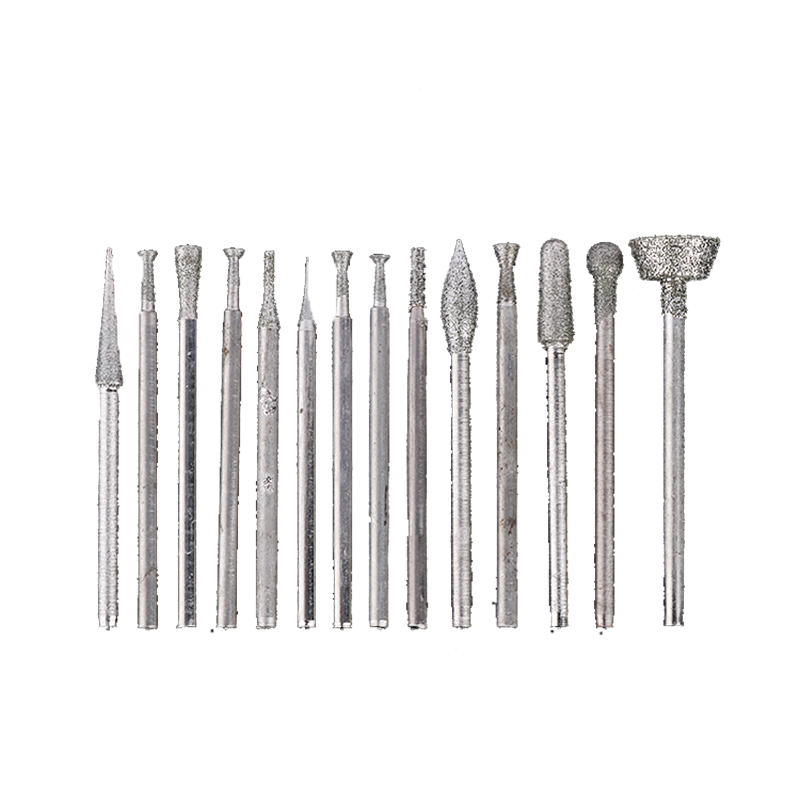 电动金刚砂磨头玉雕工具翡翠原石开窗石头打磨钻头玉石雕刻2.35针