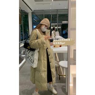 宽松冬季香风羽绒学生韩版棉衣棉袄中长款外套小轻薄女棉服复古潮