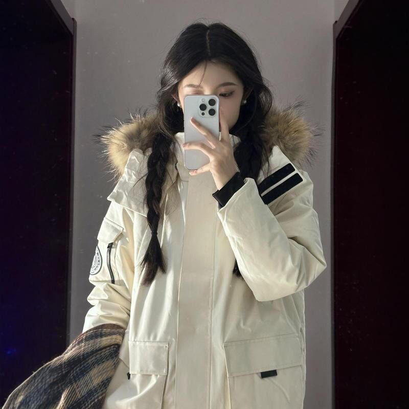 2025加厚棉服棉衣毛领冬季小个子外套派棉袄女新款羽绒克服工装大
