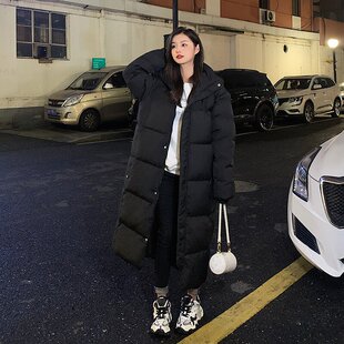 棉袄秋冬过膝女羽绒服宽松2026加厚面包韩版外套棉服长款棉衣新款