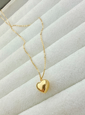 14K金爱心项链送女友礼物首选