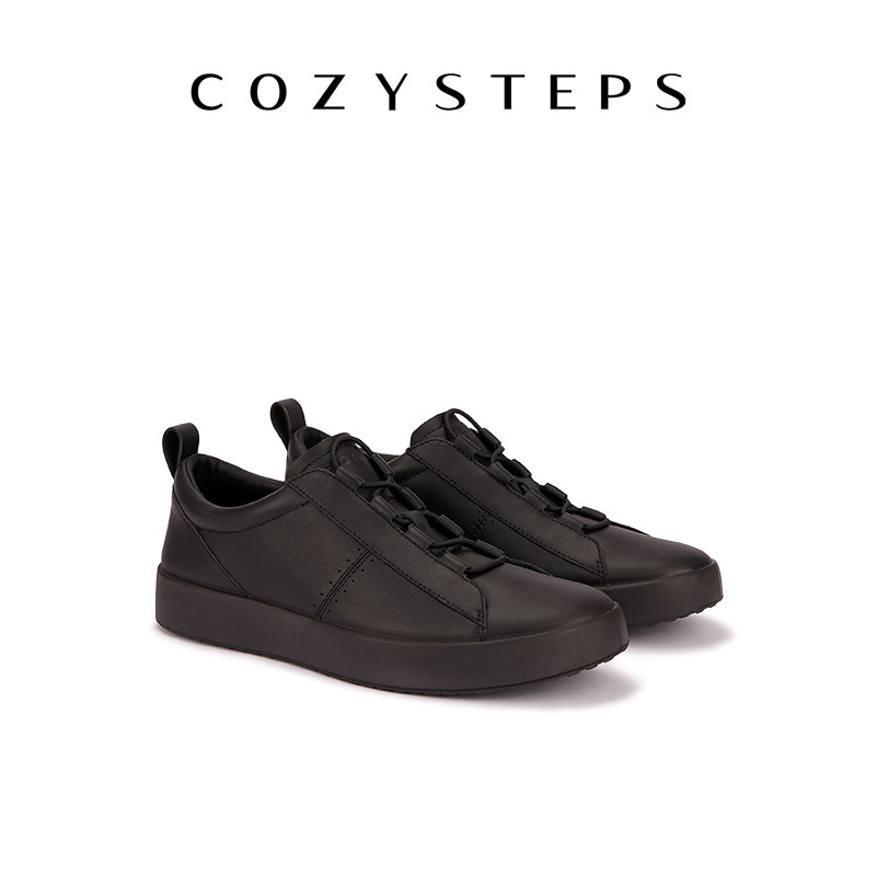 COZY STEPS可至牛皮真皮舒适透气弹力鞋板鞋时尚男鞋运动休闲鞋