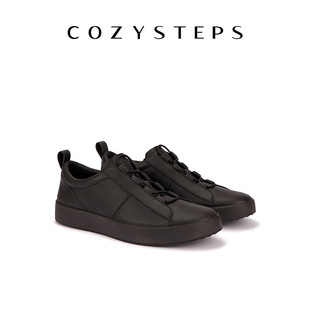 COZY STEPS可至牛皮真皮舒适透气弹力鞋板鞋时尚男鞋运动休闲鞋