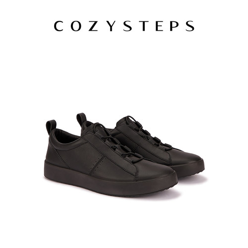 COZY STEPS可至牛皮真皮舒适透气弹力鞋板鞋时尚男鞋运动休闲鞋