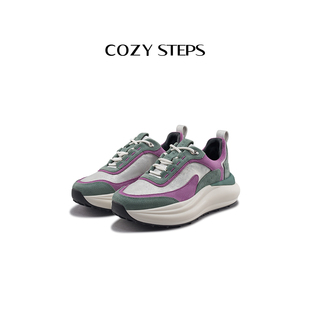 弹力撞色增高厚底舒适运动鞋 休闲鞋 STEPS可至春新女士时尚 COZY