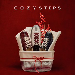 撞色阿甘跑鞋 新年系列女士复古牛皮休闲鞋 STEPS可至26春新款 COZY