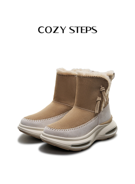 COZY STEPS可至 冬季新款保暖舒适靴子厚底保暖舒适雪地靴8109