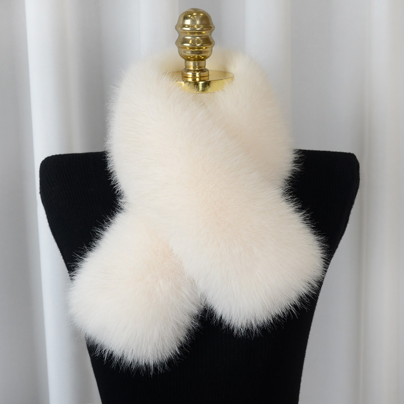 狐狸毛围脖围巾韩版整皮仿爆款女士冬季保暖夹子款内衬领子