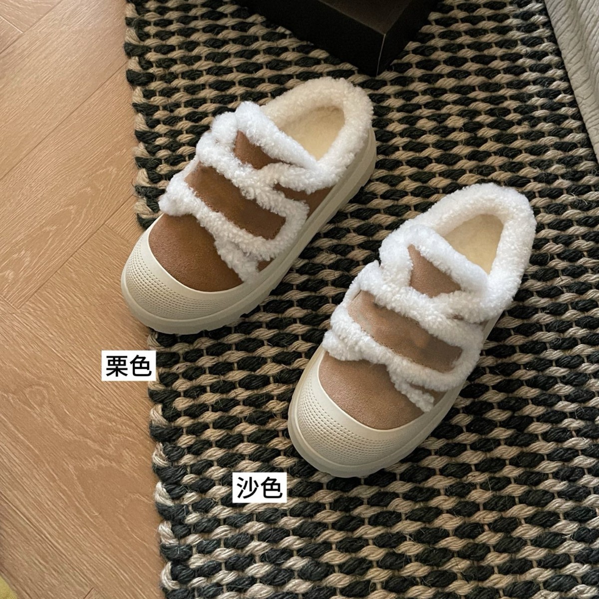 河南桑坡村新品热卖冬季休闲新款舒适时尚刺绣一脚蹬百搭懒人鞋