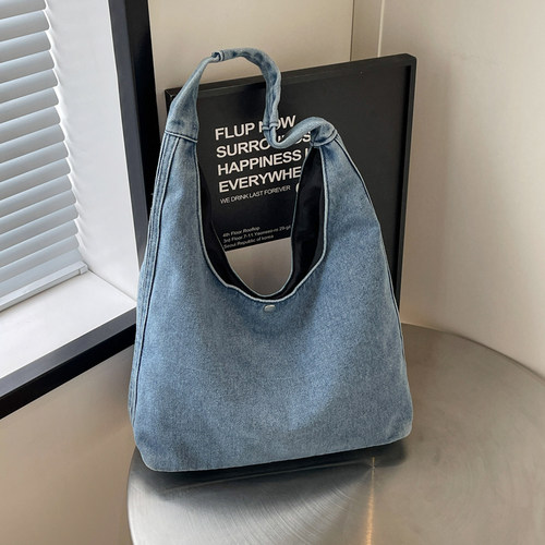 牛仔包大容量单肩包托特包帆布包