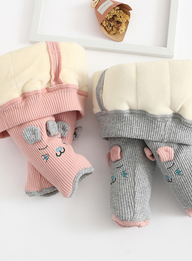 宝宝加绒加厚保暖裤婴幼儿外穿洋气大pp棉裤小童纯棉屁屁夹棉冬女