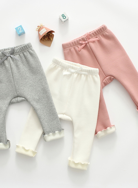 秋冬男女宝宝加薄绒大屁屁婴幼儿外穿休闲弹力PP洋气保暖打底裤子