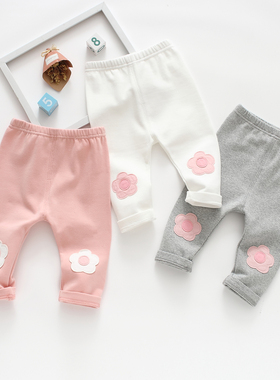 春秋宝宝单裤婴幼儿童外穿纯棉可开档休闲薄款0-3岁1打底裤大PP裤