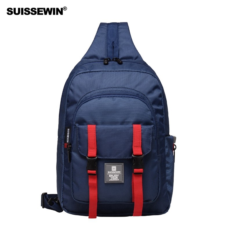瑞世suissewin时尚胸包男包女多功能单肩包骑行包专柜同款snk2210