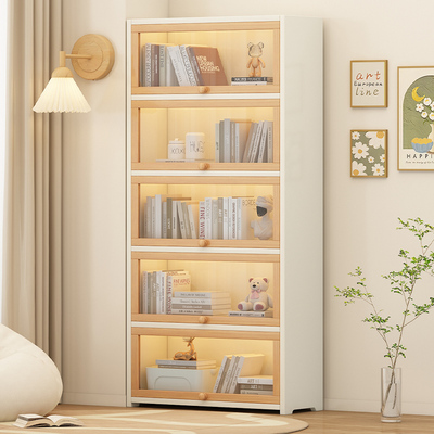 实木多层自由组合落地书架