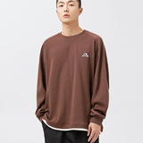 2026春季新款男日系基础款字母刺绣假两件圆领纯色卫衣WY378-F95，男装卫衣，电商A101（原外27）