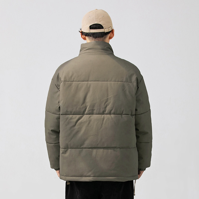 2026冬季新款男装日系字母印花立领加厚皮衣棉服外套MY350-F205,男装皮衣,电商A101（原外27）