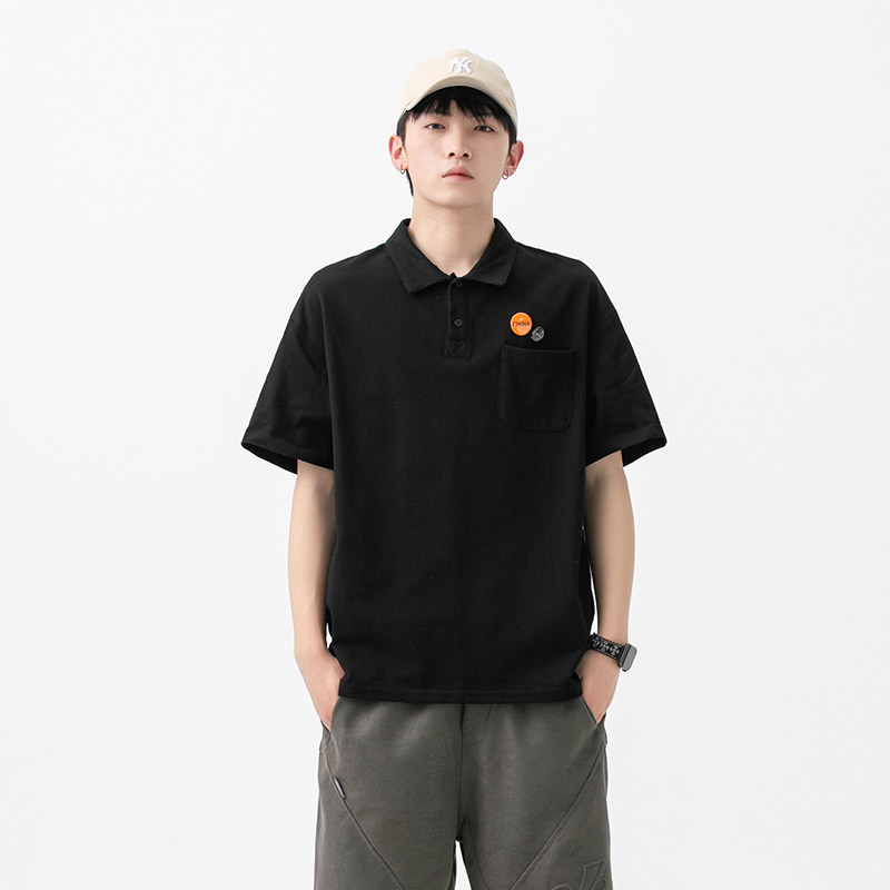 2026夏季新款男装日系原创基础款纯色polo衫短袖T恤PL38-F55,男装T恤,电商A101（原外27）
