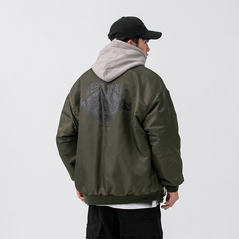 2026冬季新款男日系潮牌飞行员棒球领棉服工装加厚外套MY280-F165,男装棉衣,电商A101（原外27）