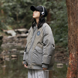 2026冬季新款男装日系潮牌拼接棒球领加厚工装棉服外套MY318-F195，男装棉衣，电商A101（原外27）