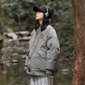 2026冬季新款男装日系潮牌拼接棒球领加厚工装棉服外套MY318-F195图片