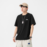 2026夏季新款男装日系复古潮流后背图案印花短袖T恤T730-F43，男装T恤，电商A101（原外27）