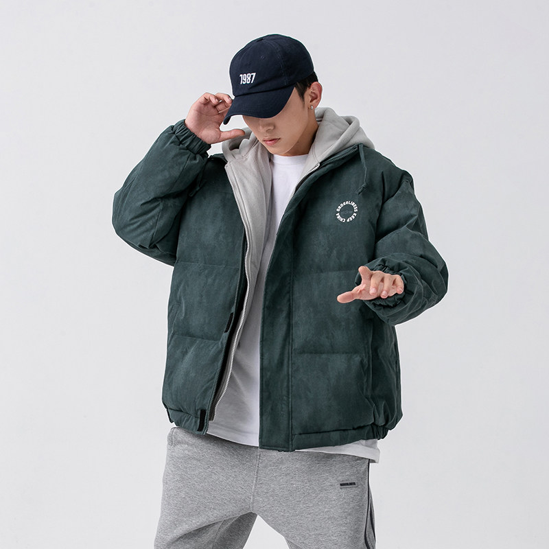 2026冬季新款男装日系潮流宽松假两件连帽棉衣棉服外套MY252-F205,男装棉衣,电商A101（原外27）