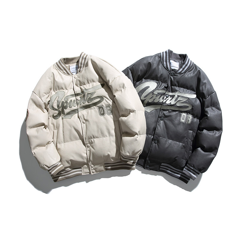 2026冬季新款男装日系潮牌字母刺绣棒球服棉衣加厚外套MY268-F195,男装棉衣,电商A101（原外27）
