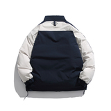 2026冬季新款男日系撞色字母刺绣立领宽松加厚棉服外套MY320-F205，男装棉衣，电商A101（原外27）