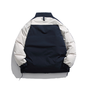 2026冬季新款男日系撞色字母刺绣立领宽松加厚棉服外套MY320-F205图片