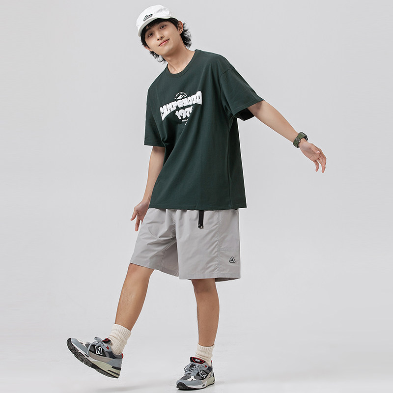 2026夏季新款男装日系潮牌纯色字母印花T恤宽松短袖T818-F38,男装T恤,电商A101（原外27）