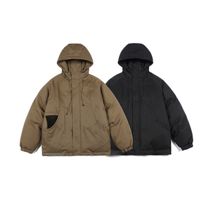 2026冬季新款男装日系潮牌工装连帽加厚外套棉服棉衣MY352--F205图片