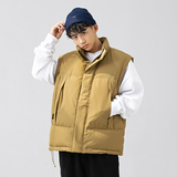 2026冬季新款男日系潮牌宽松立领可脱卸袖加厚外套棉服MY330-F215，男装棉衣，电商A101（原外27）