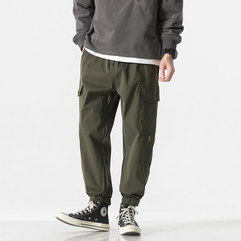 2026春季新款男日系大口袋立体裁剪宽松休闲工装裤束脚裤P810-F90，男装工装外套，电商A101（原外27）