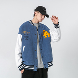 2023春季新款男装日系潮牌字母刺绣棒球服休闲外套夹克JK236-F145，男装夹克，电商A213