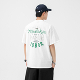 2026夏季新款男装日系潮牌字母印花纯色宽松短袖T恤T736-F43，男装T恤，电商A101（原外27）
