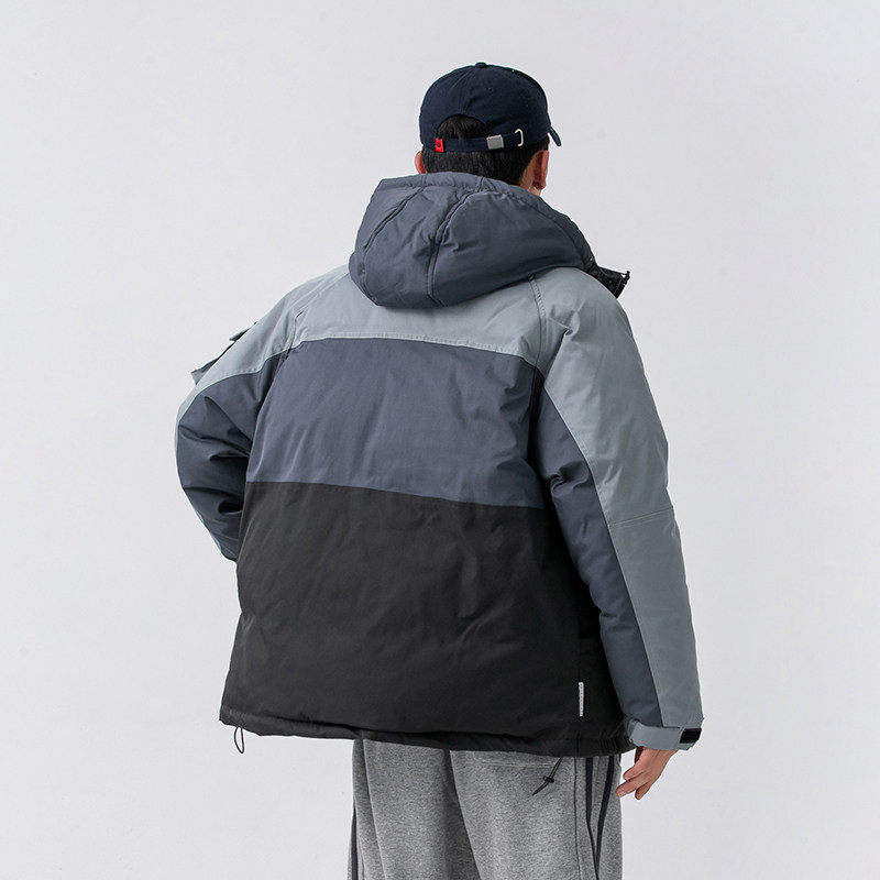 2026冬季新款男日系潮流撞色拼接连帽工装棉服宽松外套MY278-F205,男装棉衣,电商A101（原外27）