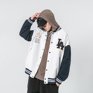 2023春季新款男装日系潮牌字母刺绣棒球服休闲外套夹克JK236-F145图片
