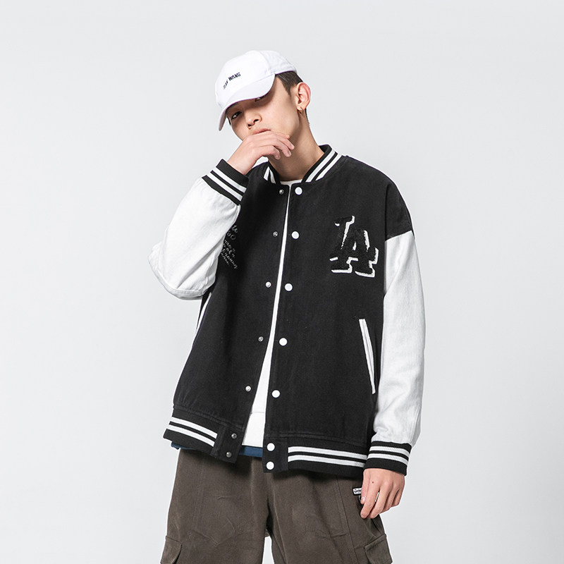 2023春季新款男装日系潮牌字母刺绣棒球服休闲外套夹克JK236-F145,男装夹克,电商A213