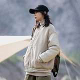 2026冬季新款男装日系潮流拼接棒球领加厚外套棉服JHJK298-F175，男装棉衣，电商A101（原外27）