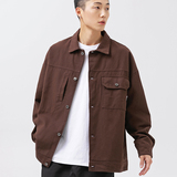 2026春季新款男装日系复古黑色翻领宽松休闲夹克外套JK356-F145，男装夹克，电商A101（原外27）