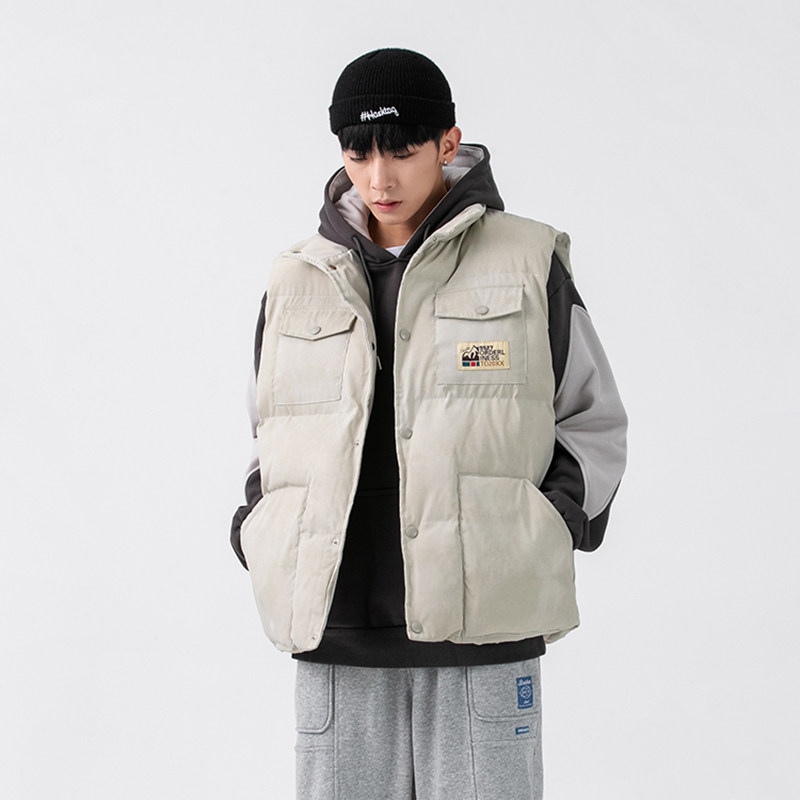 2026冬季新款男日系宽松立领棉衣棉服背心马甲无袖外套MJ10-F145,男装背心/马甲,电商A101（原外27）