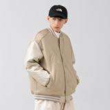 2026冬季新款男装日系潮流拼接棒球领加厚外套棉服JHJK298-F175，男装棉衣，电商A101（原外27）
