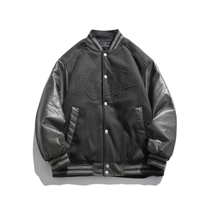 2026冬季新款男装日系潮流拼接棒球领加厚外套棉服JHJK298-F175图片