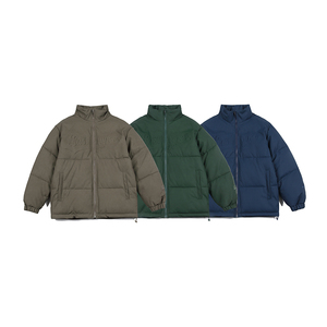 2026冬季新款男装日系字母印花立领加厚皮衣棉服外套MY350-F205图片