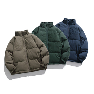 2026冬季新款男装日系字母印花立领加厚皮衣棉服外套MY350-F205
