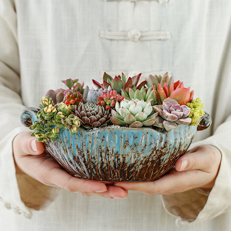 多肉花盆陶瓷大口径特大号残次品