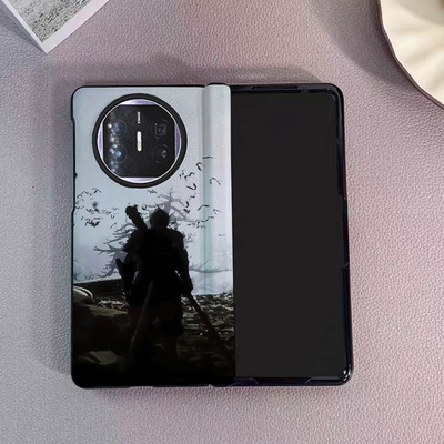 黑悟空背影适用vivo xfold5手机壳折叠屏xfold3pro卡通壳膜一体全包中轴铰链新款少女大折叠防摔保护套可爱