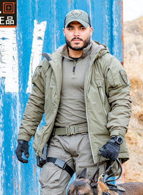 24年新品5.11堡垒战术夹克棉服48374防风防水511保暖P棉连帽户外